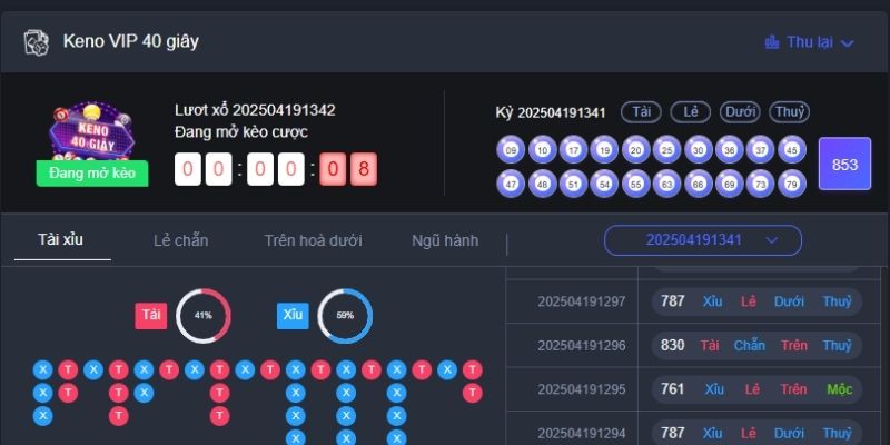 Hướng dẫn chơi Keno VIP 40 giây EE88 chi tiết 2 Hướng dẫn chơi Keno VIP 40 giây EE88 chi tiết