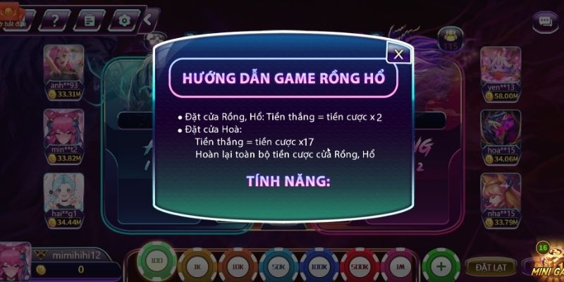 Long Hổ 2 – Hướng dẫn chơi và luật chơi chi tiết tại EE88 3 Long Hổ 2